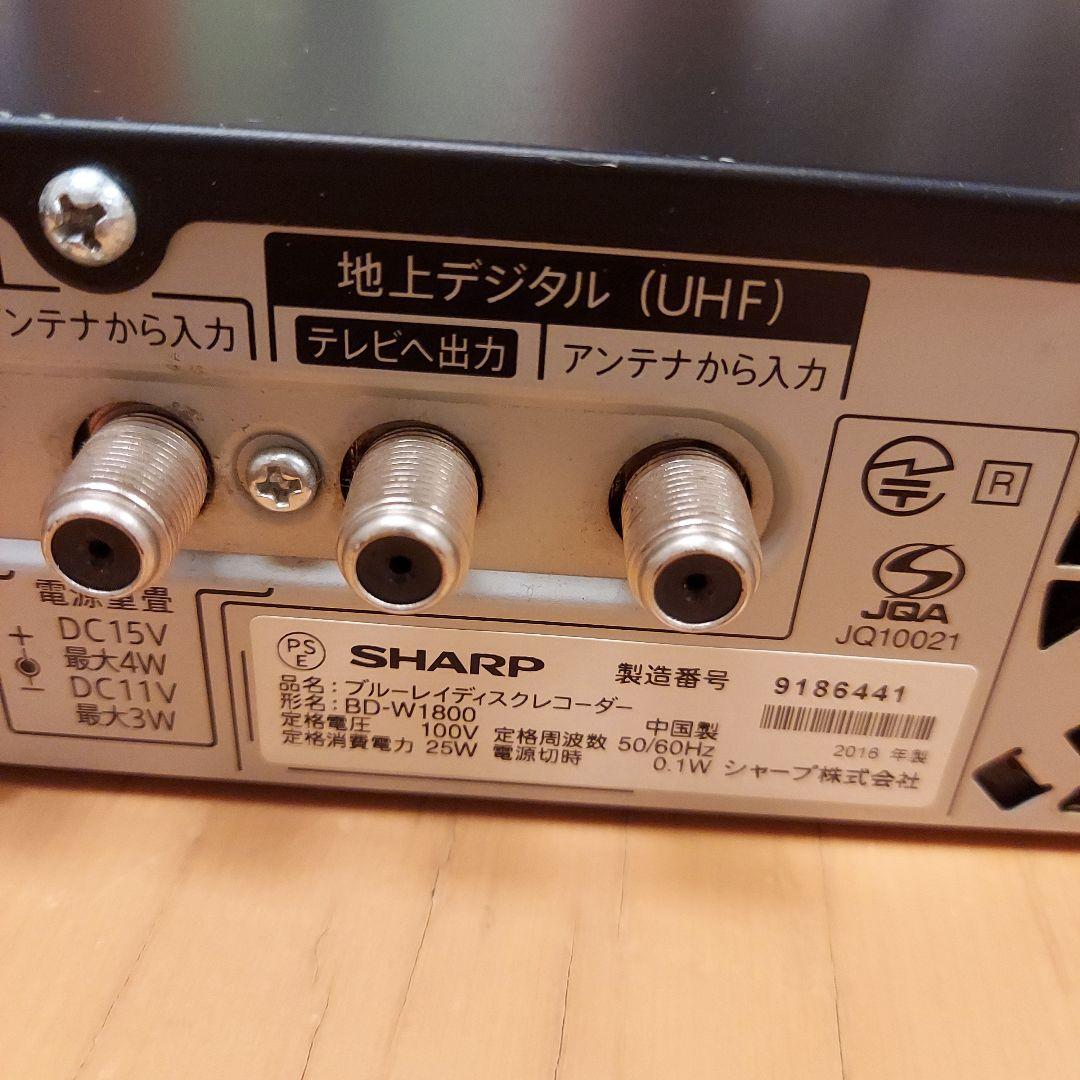 SHARP AQUOS ブルーレイプレーヤーbd-w1800