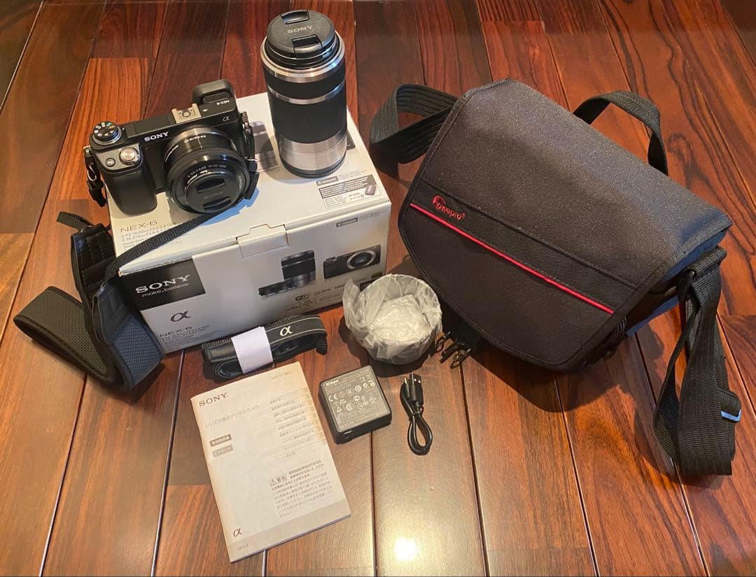 SONY α NEX-6 ミラーレス一眼カメラ 2種のレンズセット　箱・バッグ付