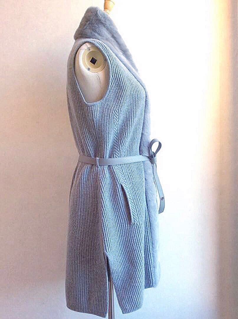 新年お値下げ！定価２２０万ロロピアーナベビーカシミアミンクファーロングジレコート