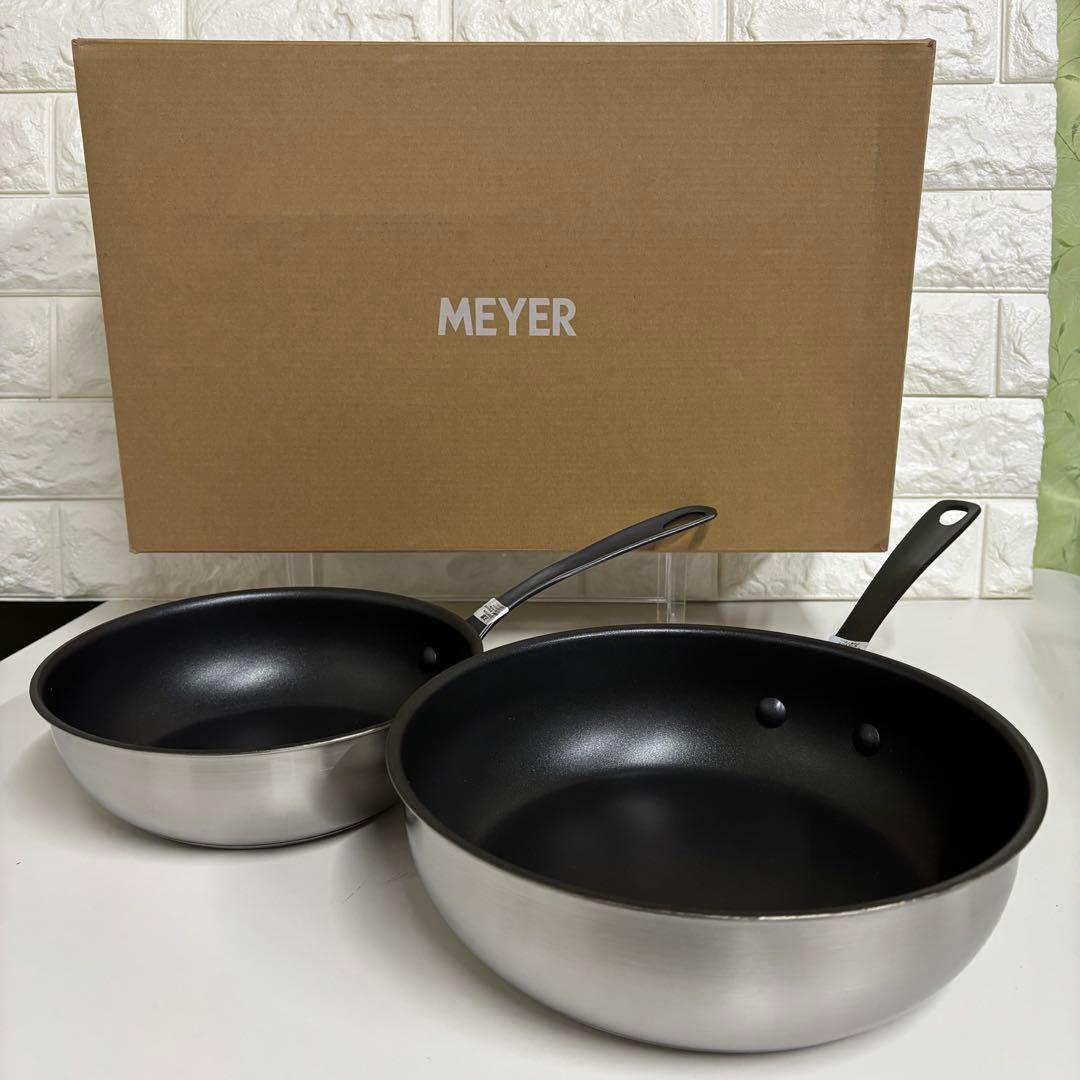 @4 MEYER フライパン　20cm&24cm マイヤー　ジャストフィットパン