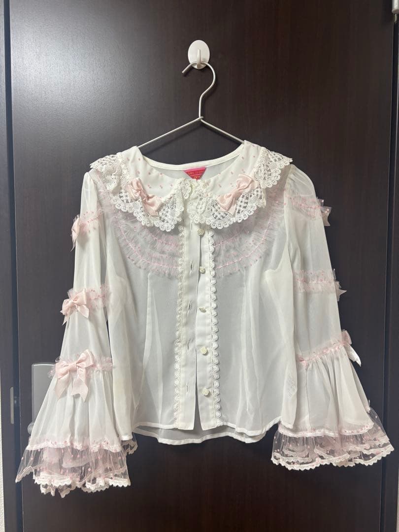 BABY, THE STARS SHINE BRIGHT 長袖 ブラウス白