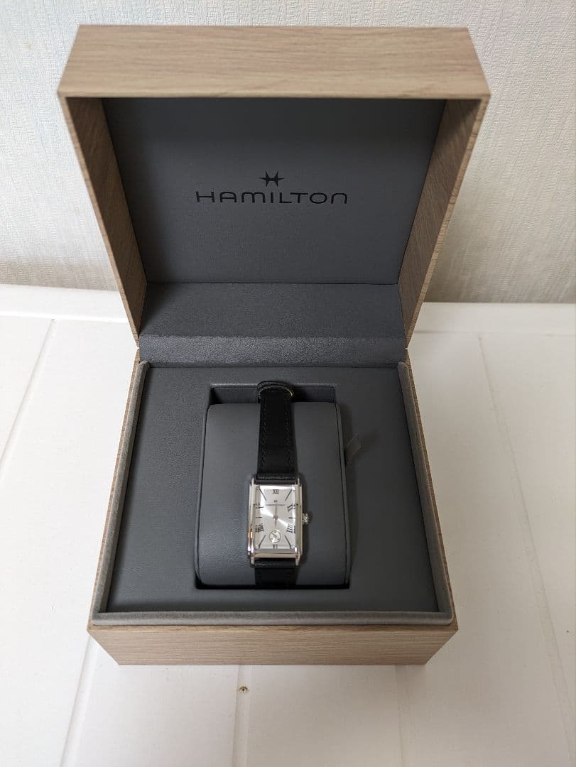 HAMILTON H11221750 ブラックレザー腕時計（再値下げ）
