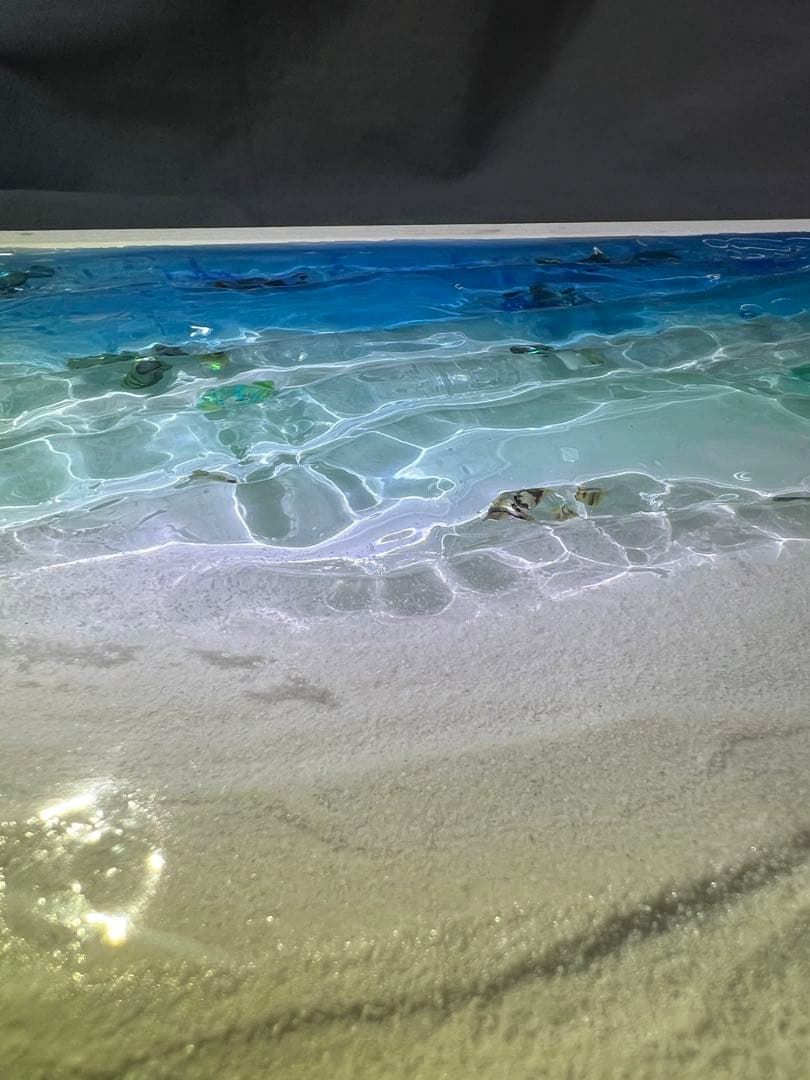 【レジンアート】波紋アート／さざなみクリスタル／B4パネル／オーシャンアート