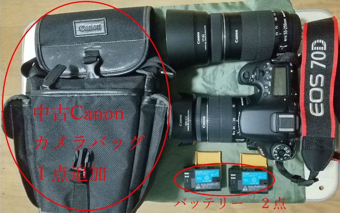 美品CanonEOS 70D ダブルズームレンズキット