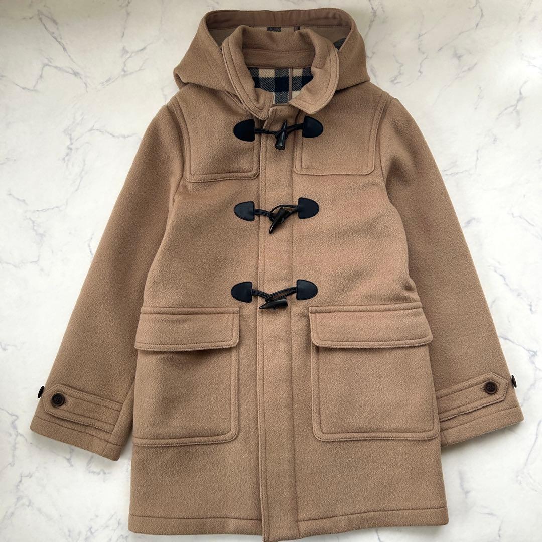 美品 バーバリー ダッフルコート メガチェック ノバチェック ベージュ
