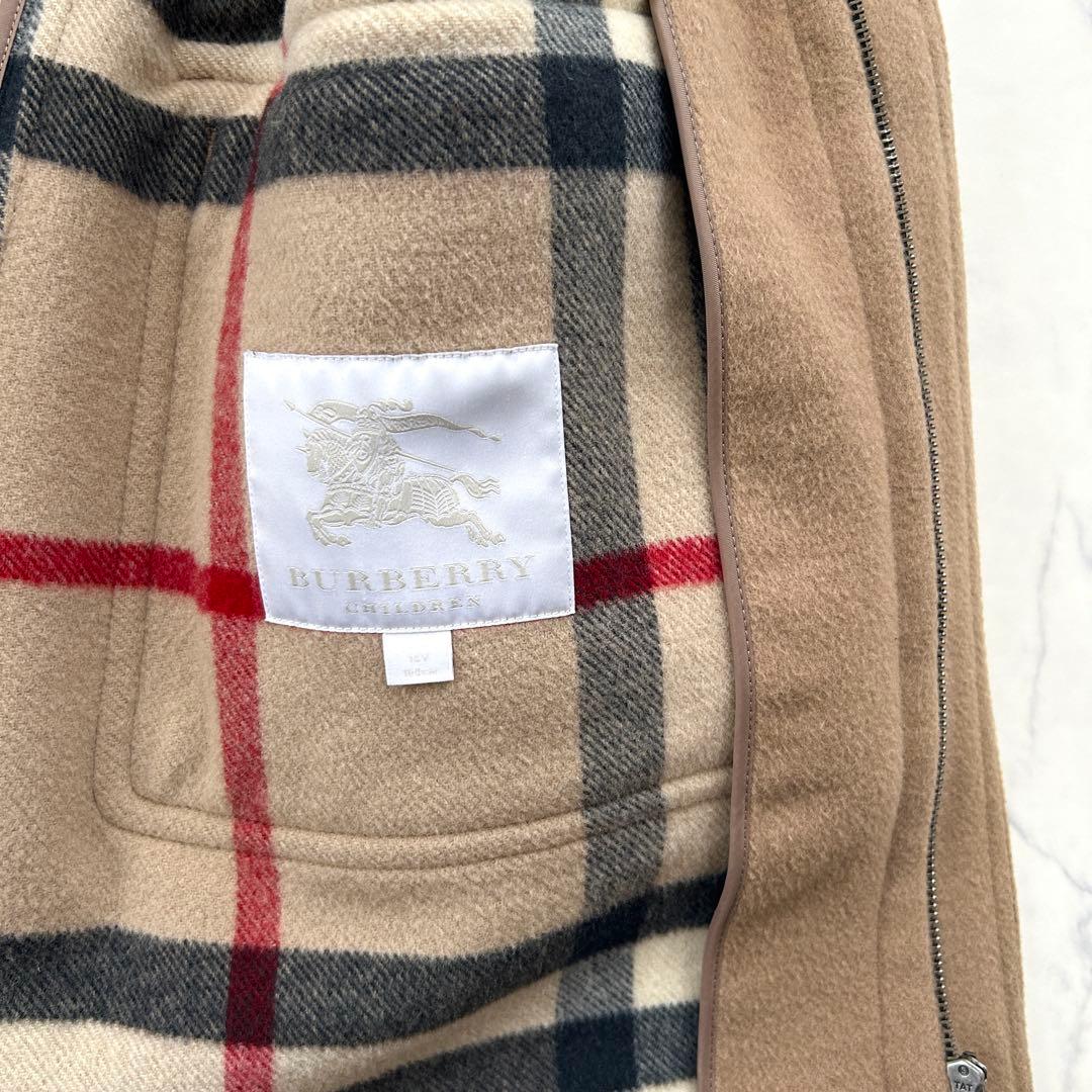 美品 バーバリー ダッフルコート メガチェック ノバチェック ベージュ