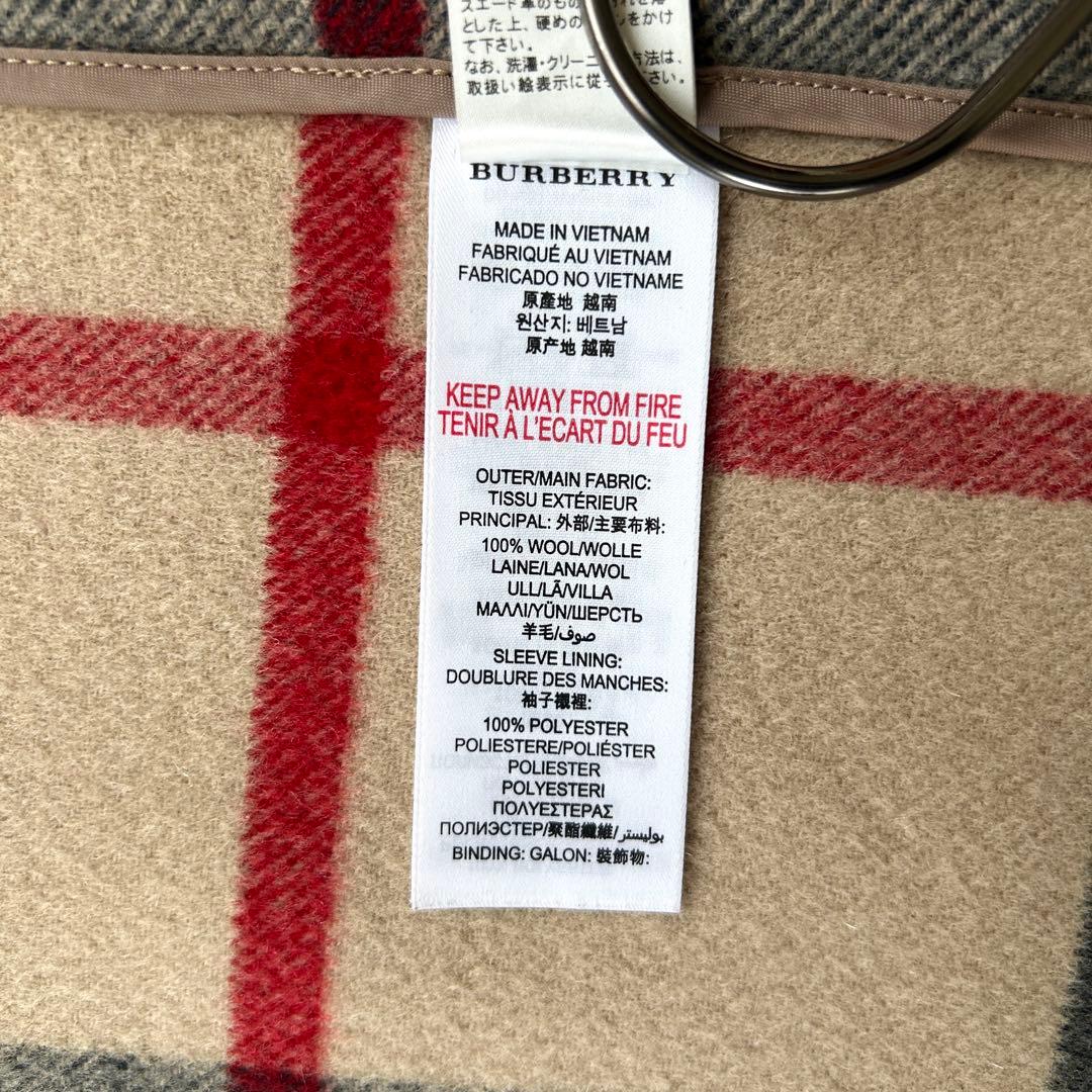 美品 バーバリー ダッフルコート メガチェック ノバチェック ベージュ