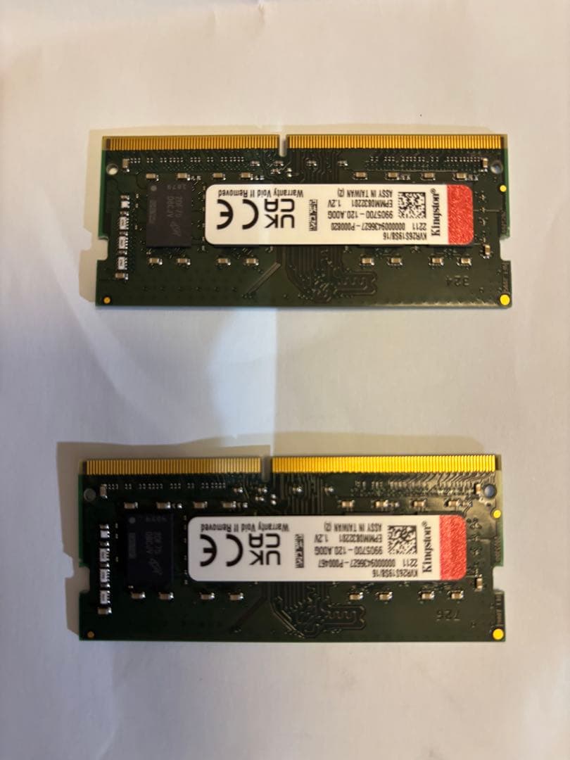 Kingston DDR4 SO-DIMMメモリ16GB 2枚セット