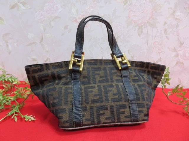n*u様 【ee1463/ク】FENDI/フェンディ ズッカ柄 トートバッグ14