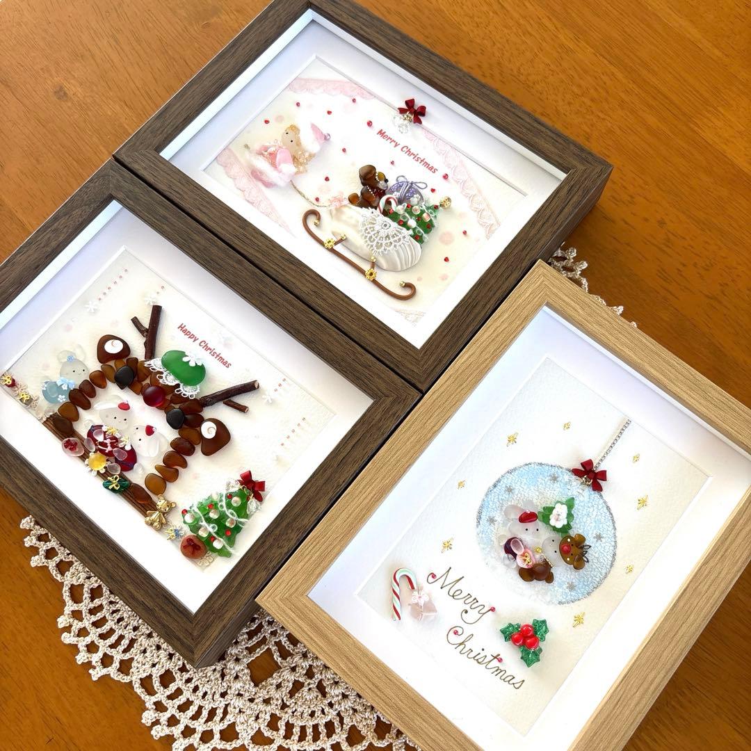 シーグラスアート❁クリスマスオーナメント❁