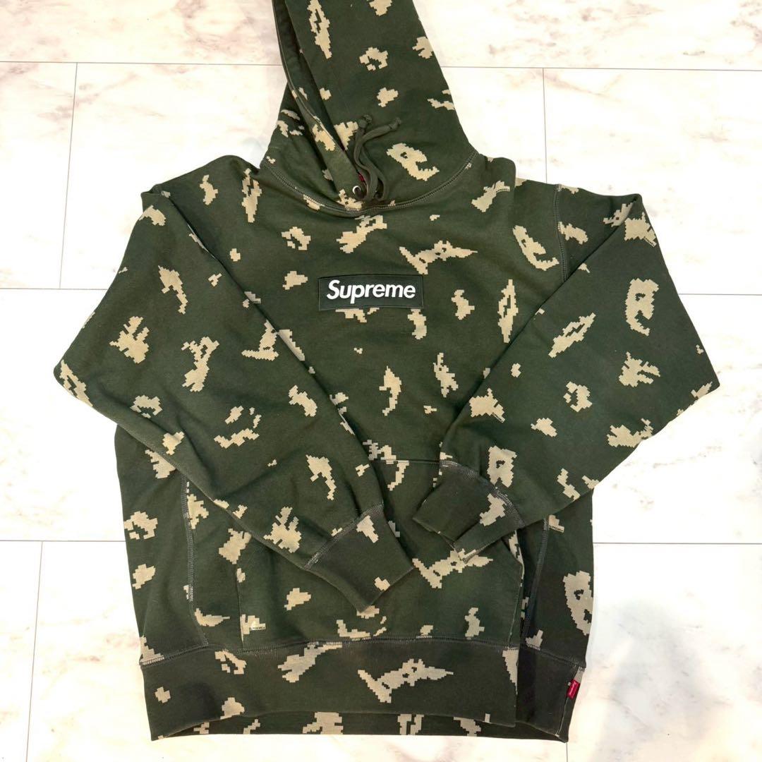 supreme Olive Russian Camo パーカー