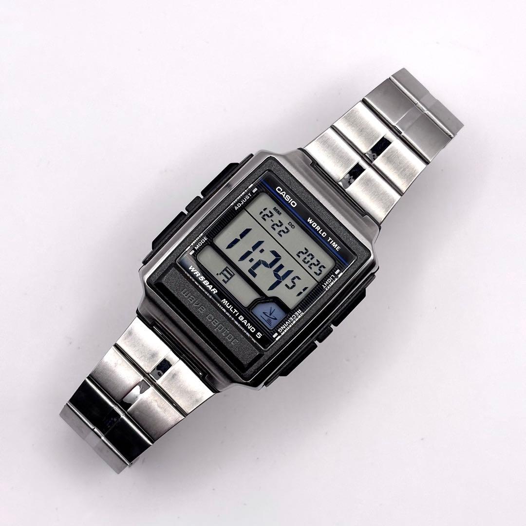 CASIO ウェーセプター デジタル スクエア メンズ 腕時計 稼働品 新品電池