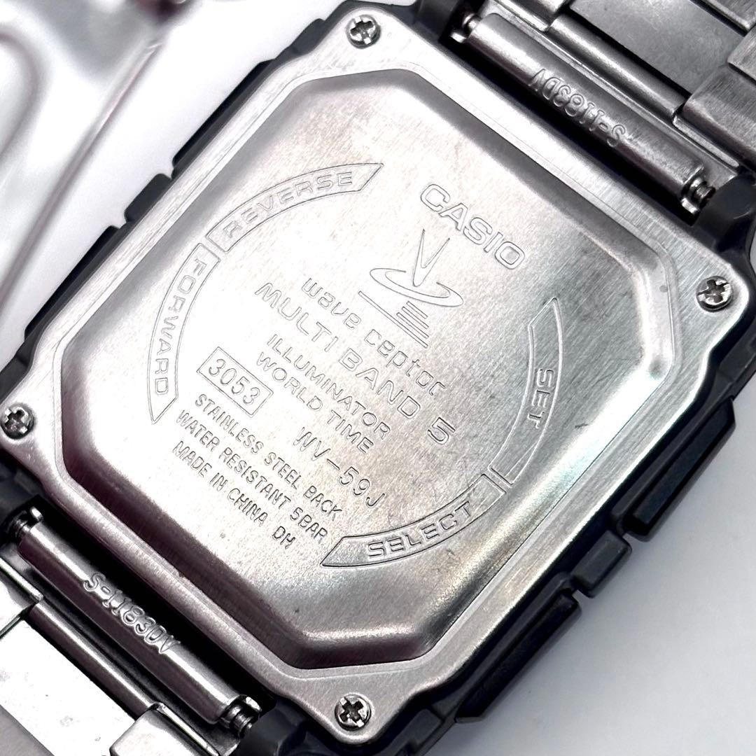 CASIO ウェーセプター デジタル スクエア メンズ 腕時計 稼働品 新品電池