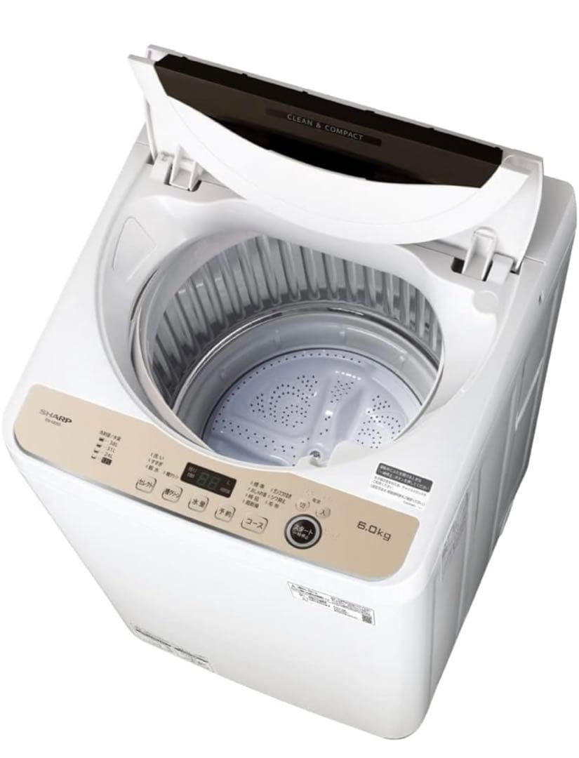 最終価格！超美品！シャープ 穴なし槽 全自動洗濯機 ES-GE6G-T