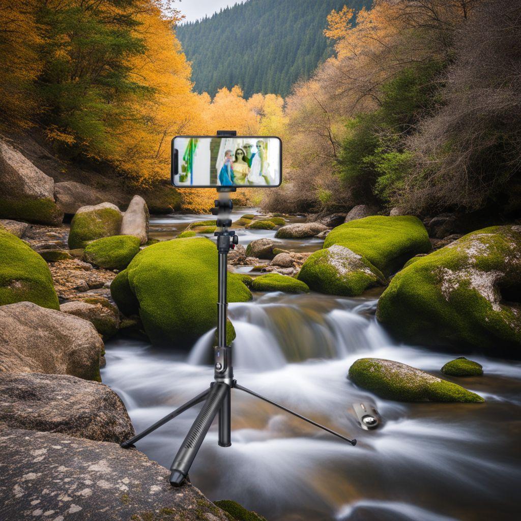 マルチ機能176cm自撮り棒＆三脚 - 360°全方位調整と着脱式リモコン