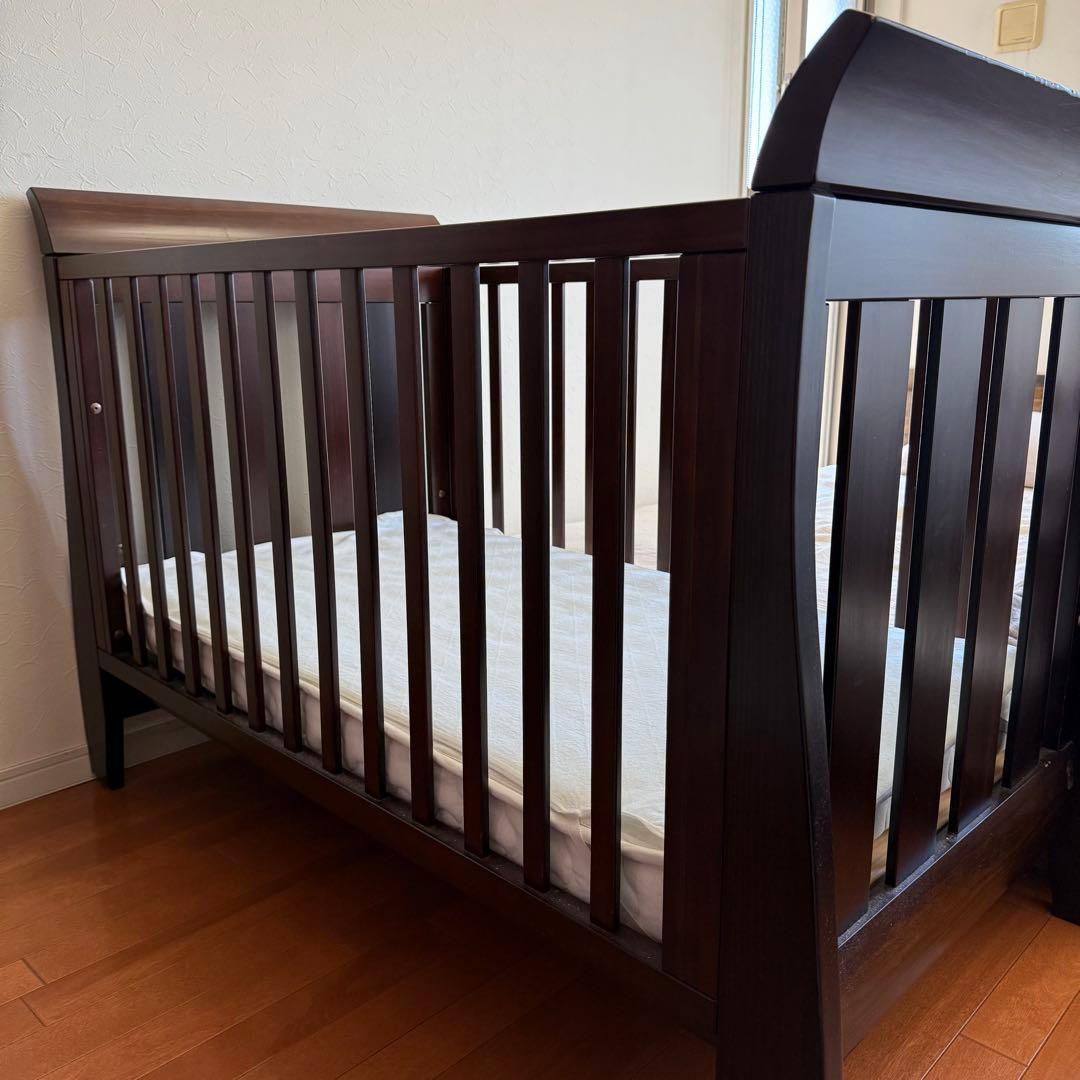 Boori ブーリ スレイ ベビーベッド 純正マットレス+付属品つき