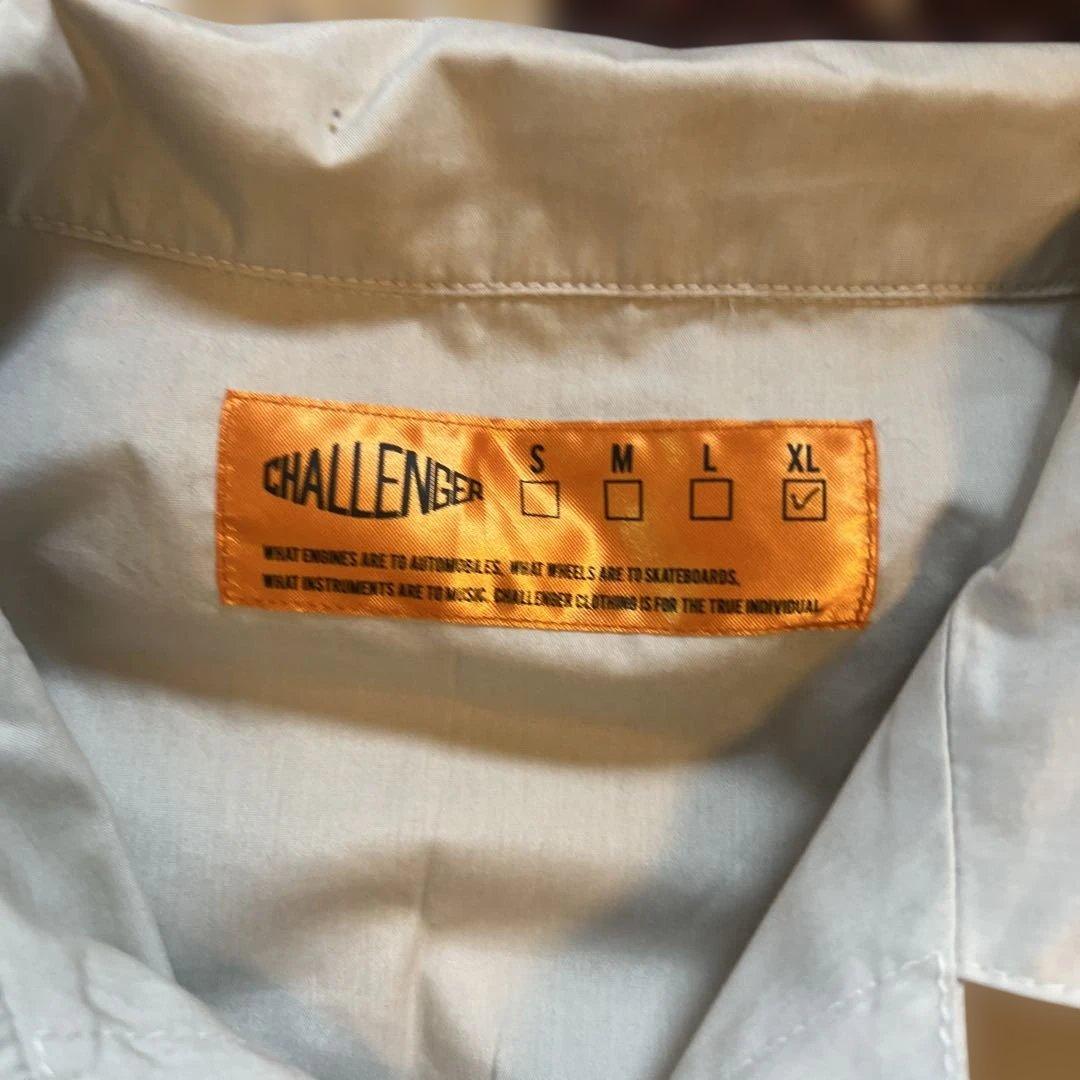 CHALLENGER ファイヤープリント長袖ワークシャツ XLベージュ