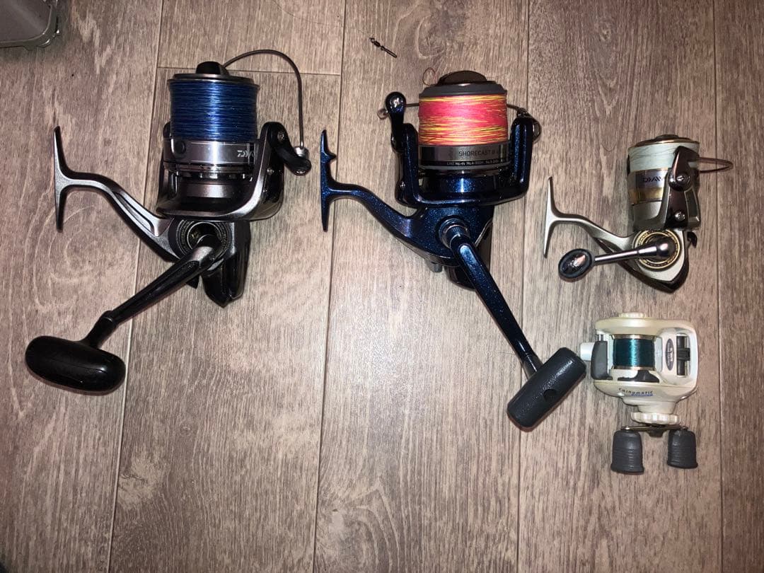 【まとめ売り】ダイワ・シマノ スピニング／両軸リール4点セット