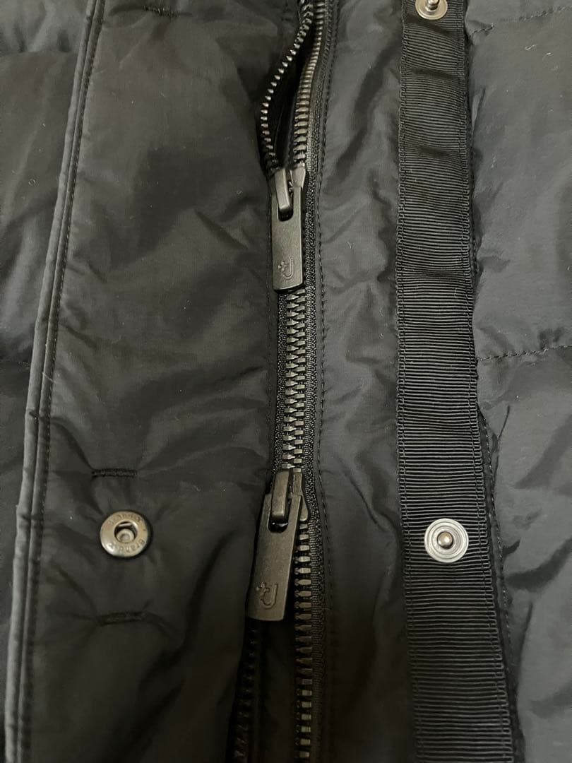 美品★ユニクロ +J ウルトラライトダウンフーデットコート 黒　Ｌサイズ