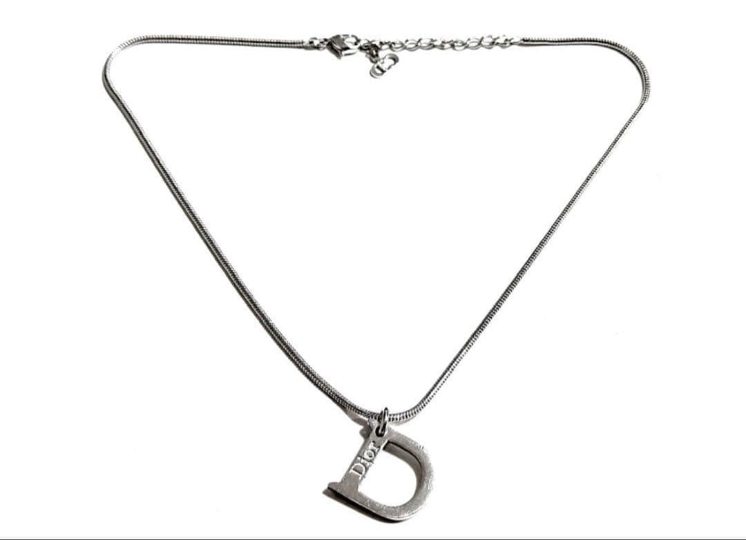 Christian Dior シルバー ネックレス 箱付 D ロゴ 00s 刻印