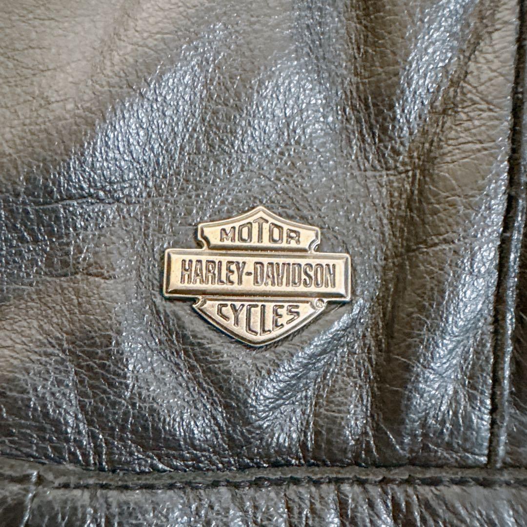 ✨美品✨ ハーレーダビッドソン シングルライダース レザージャケット 立体ロゴ
