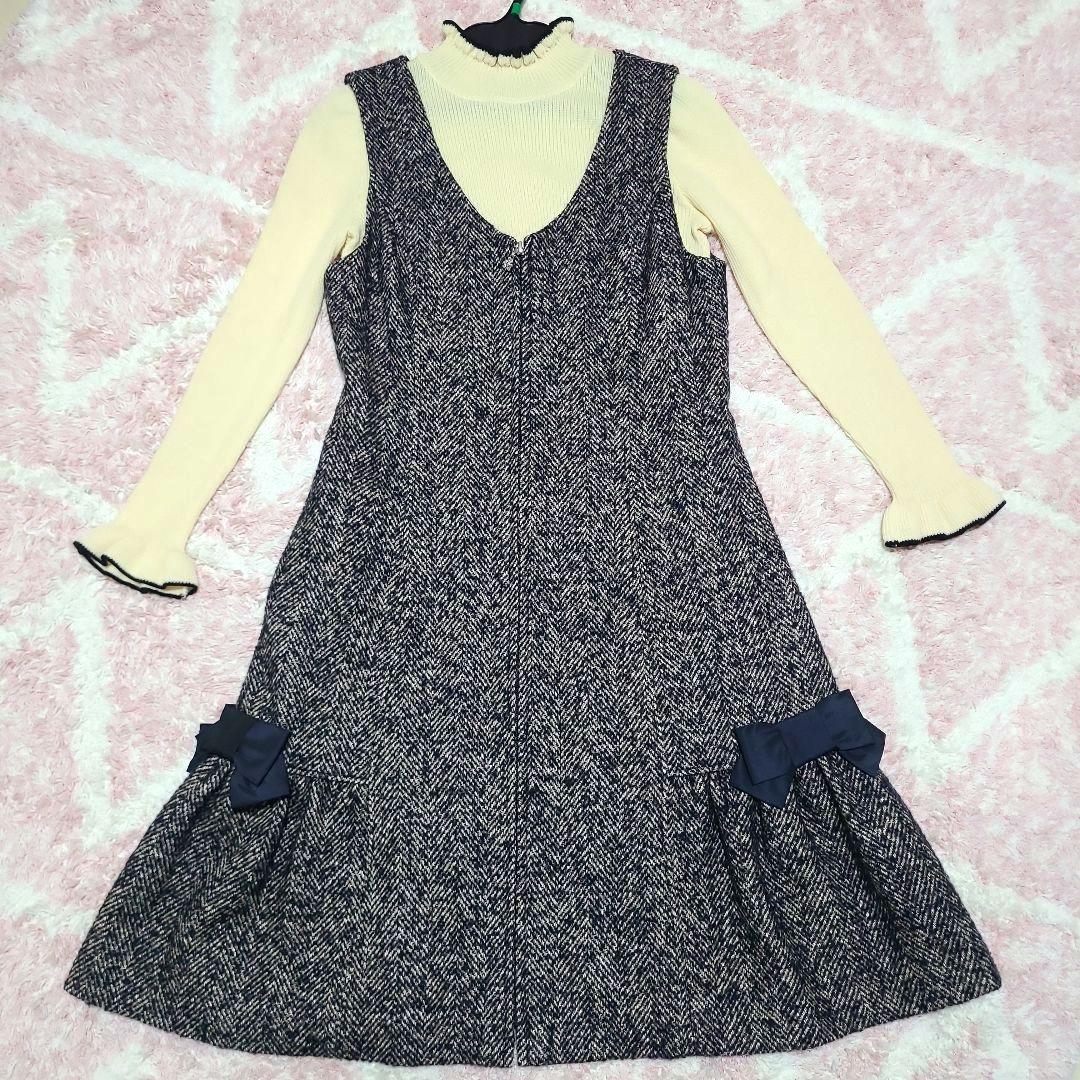 【本日限定価格】M'S GRACY　ツイード風ジャンパースカート 38　美品