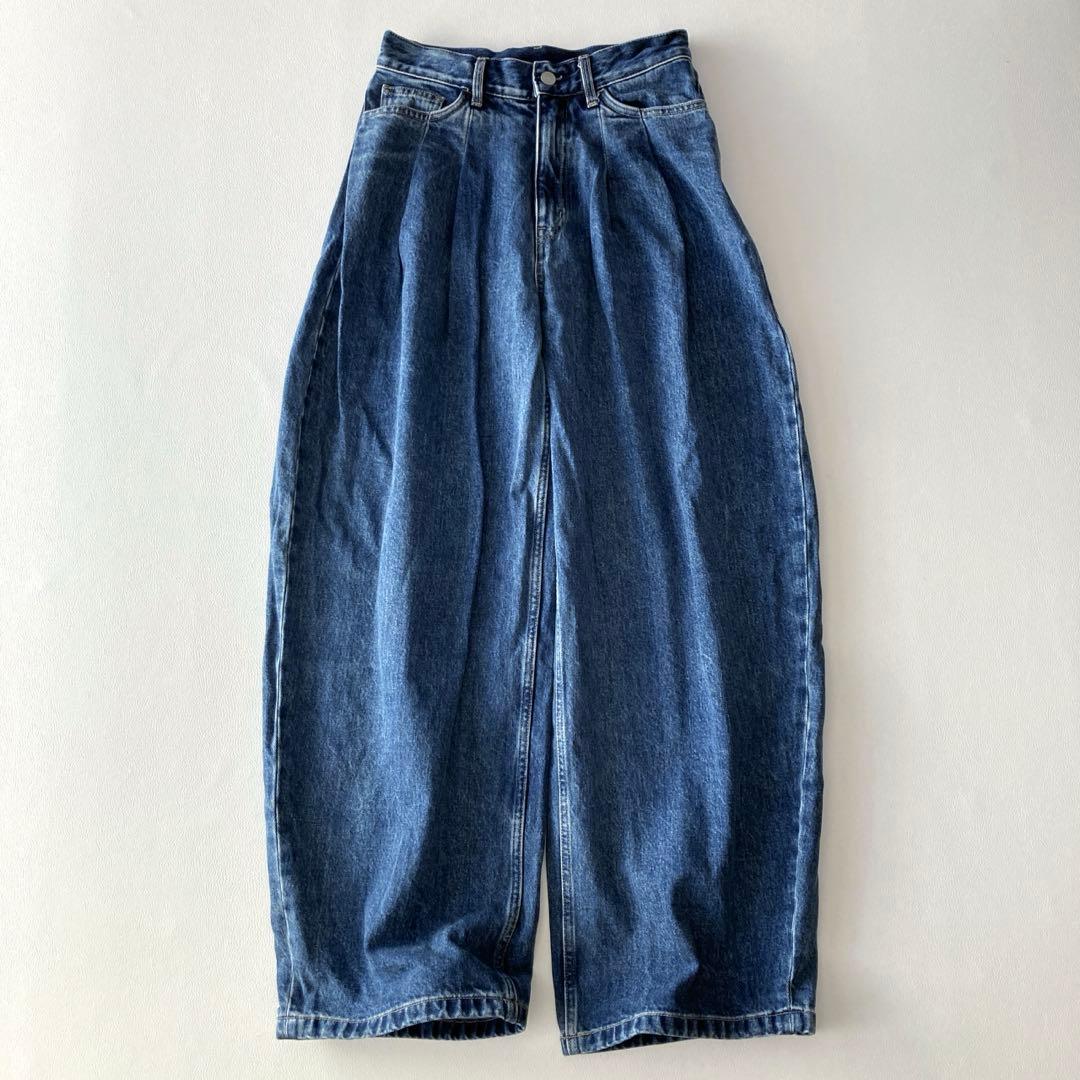 h*様 24AW✨エレンディーク　タックフォルムデニムワイドパンツ　サイズ02