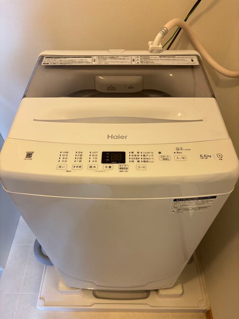 【美品】Haier 洗濯機 JW-U55B 5.5kg