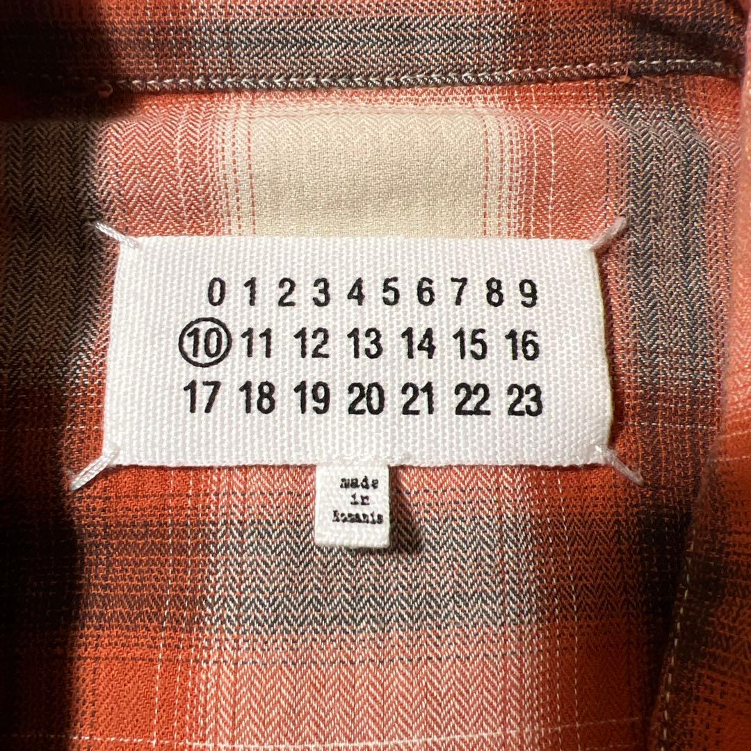 16SS Maison Margiela オンブレチェック　ウエスタンシャツ