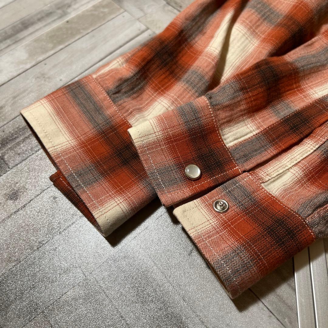 16SS Maison Margiela オンブレチェック　ウエスタンシャツ