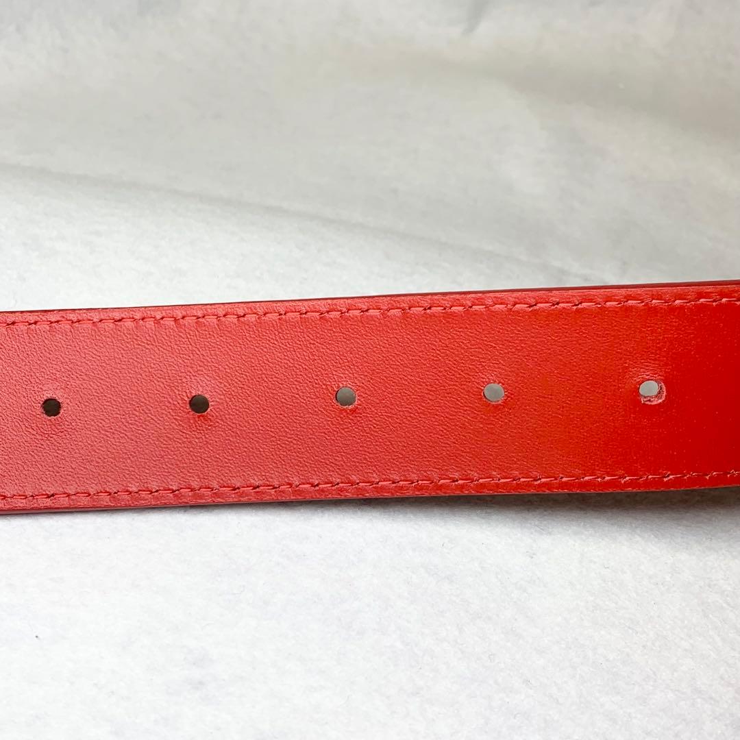 未使用級 18SS SUPREME ベルト レザー 本革 スタッズ レッド