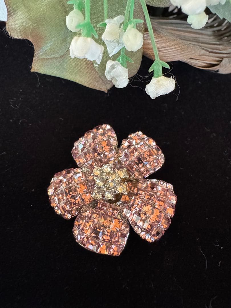 FOXEY 定番フラワー ブローチ ピンク