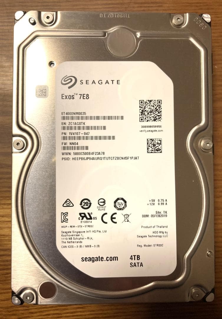 Seagate シーゲート ST4000NM0035（3.5 HDD 4TB）