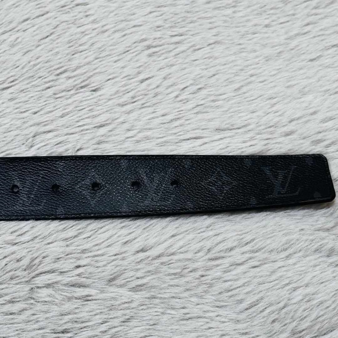 Louis Vuitton ブラックレザーベルト　エクリプス