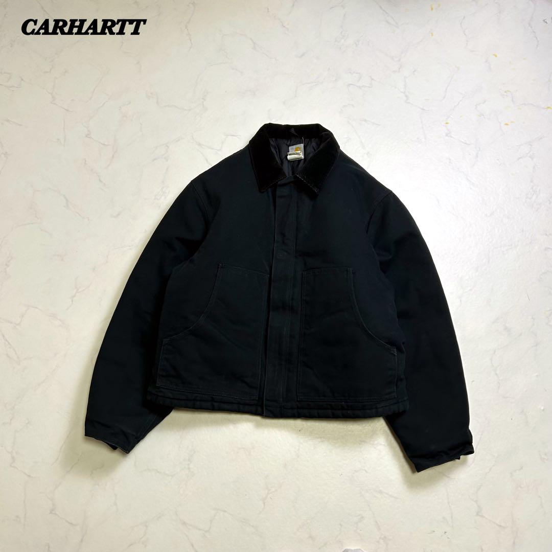 【美品】カーハート トラディショナルジャケット ショート丈 黒 XL ダック地