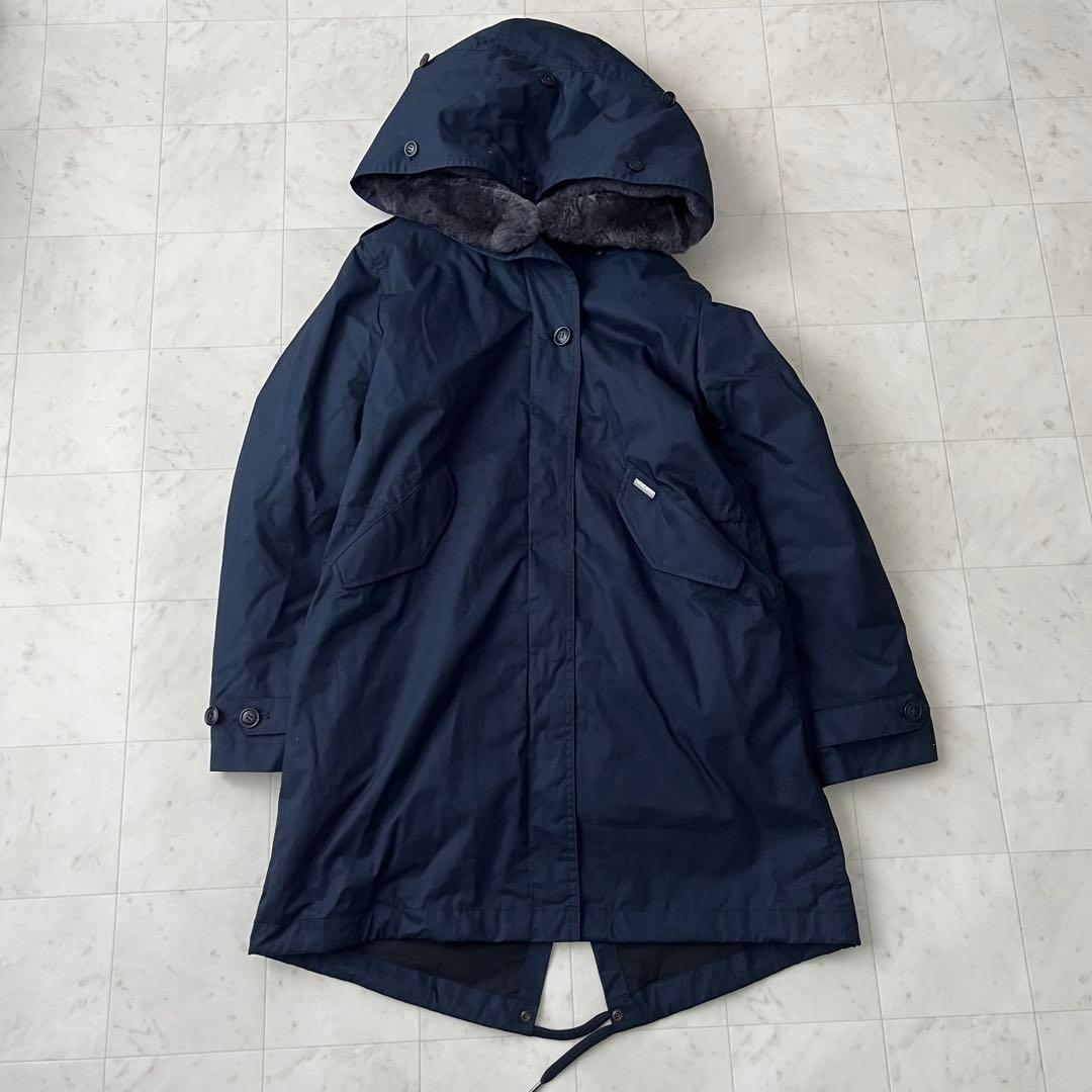 美品♡ウールリッチ ダウンライナー ラビットファー 2way モッズコート S