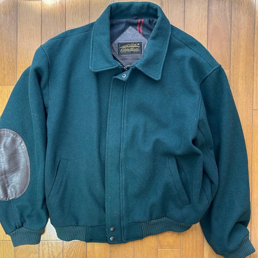 Eddie Bauer 70s~80s ウールボンバー ジャケット グリーン