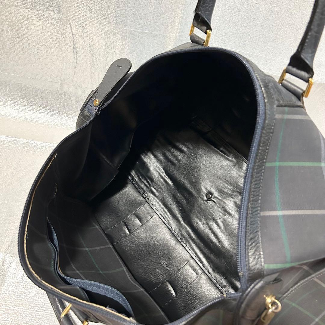 Burberrys バーバリー キャンバス チェック柄 ボストンバッグ トラベル