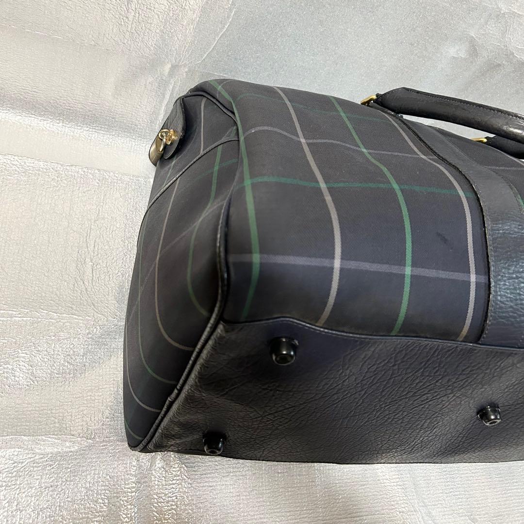 Burberrys バーバリー キャンバス チェック柄 ボストンバッグ トラベル