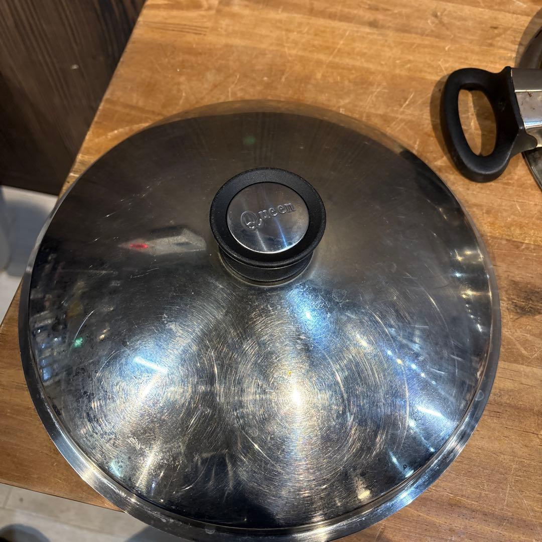 アムウェイクィーンクックウェア ウォック ステンレス中華鍋 両手鍋 Amway