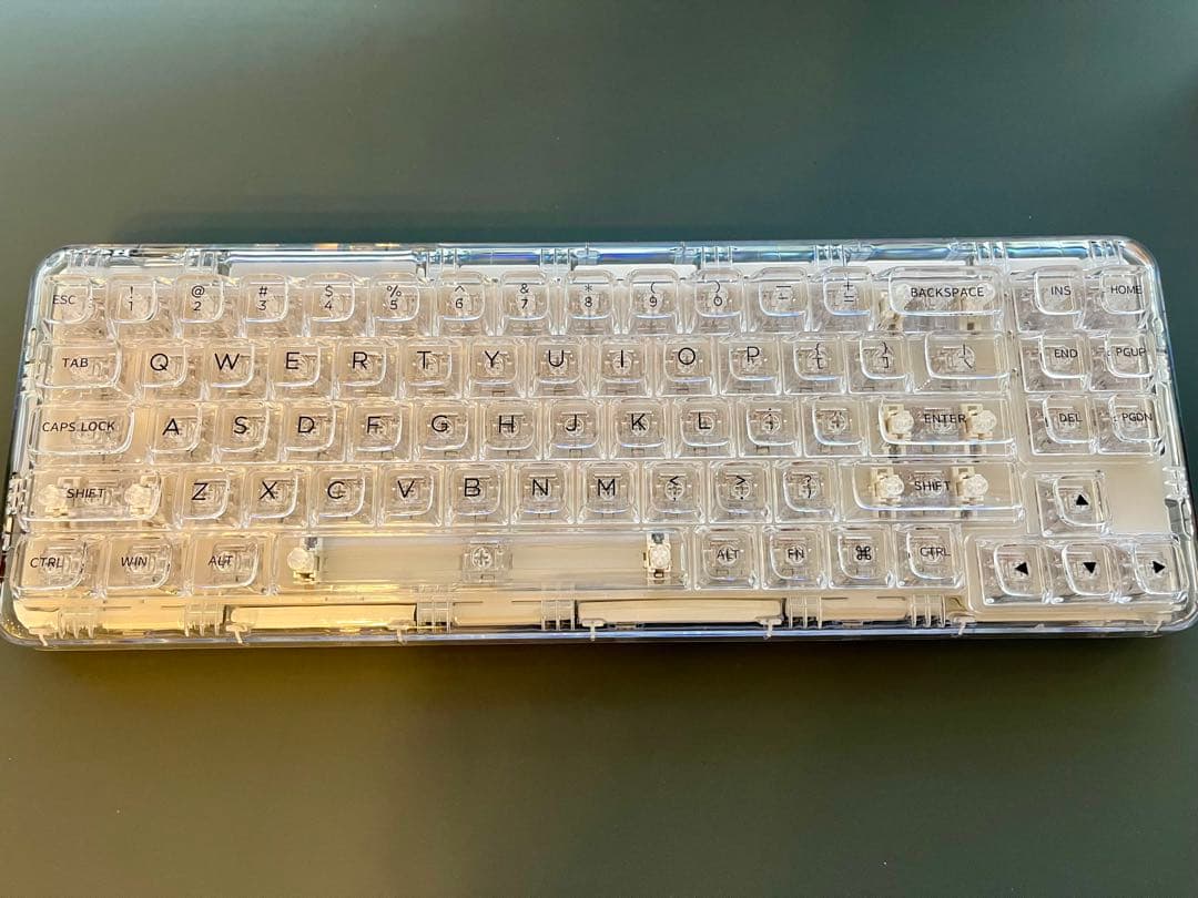 YUNZII X71 クリスタルアイス軸キーボード ホワイト