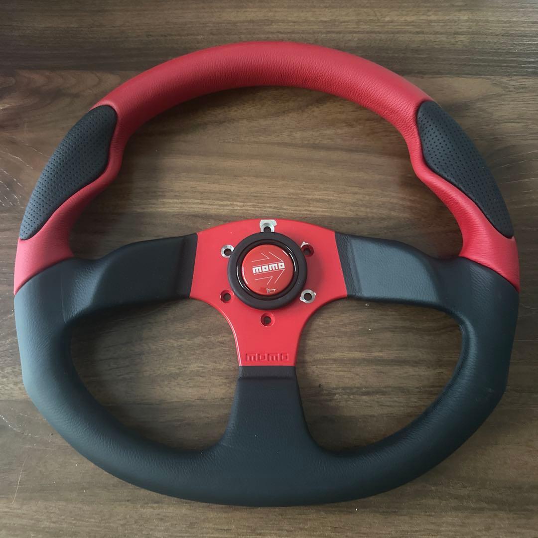 momo ステアリング 赤黒コマンド2 35パイレッドc-64