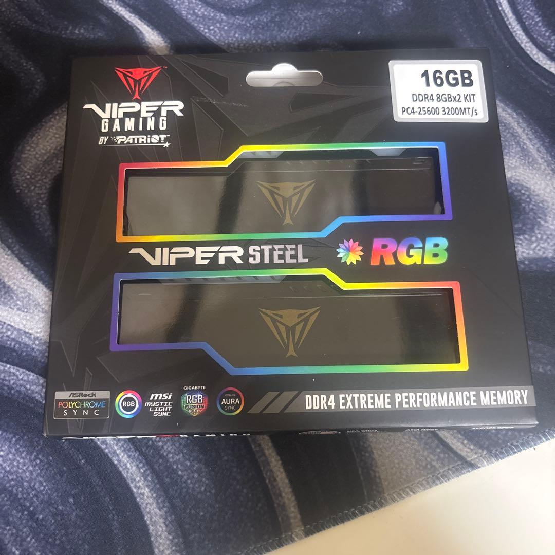 メモリー Viper Steel RGB DDR4 16GB(8GBx2) 3200MHz
