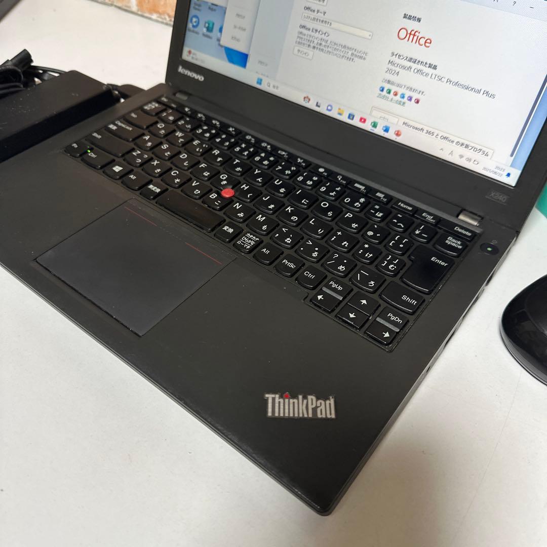 レノボノートパソコン 高速起動SSD オフィス2024年　マウス付き