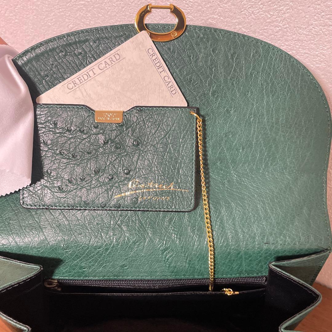 【未使用品定価60万円】ハンドバッグ　オーストリッチ　ダチョウ　本革