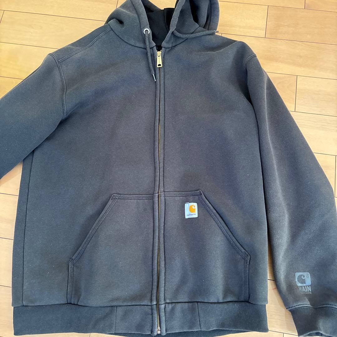Carhartt ブラック フルジップ パーカー M