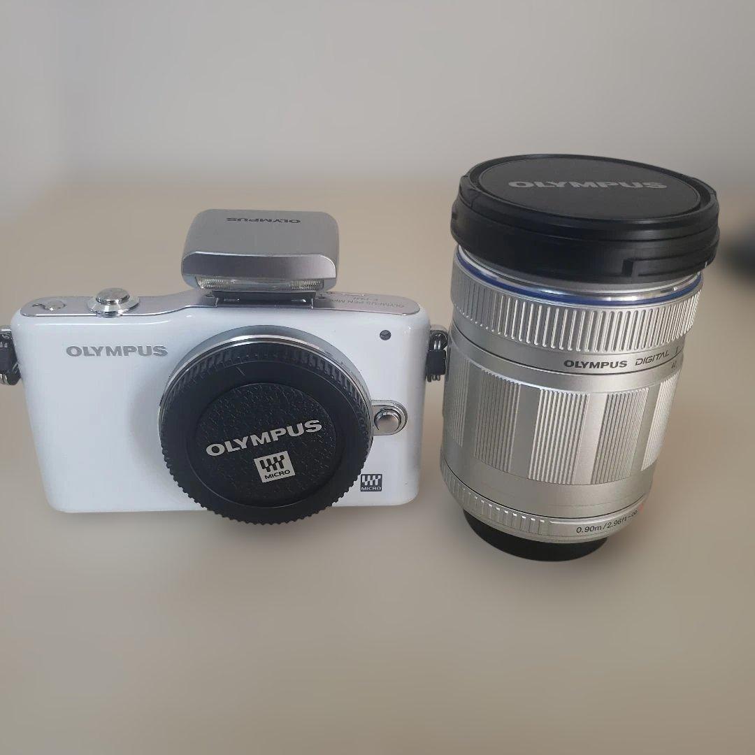 【美品】OLYMPUS PEN E-PM1 ホワイト望遠レンズキット