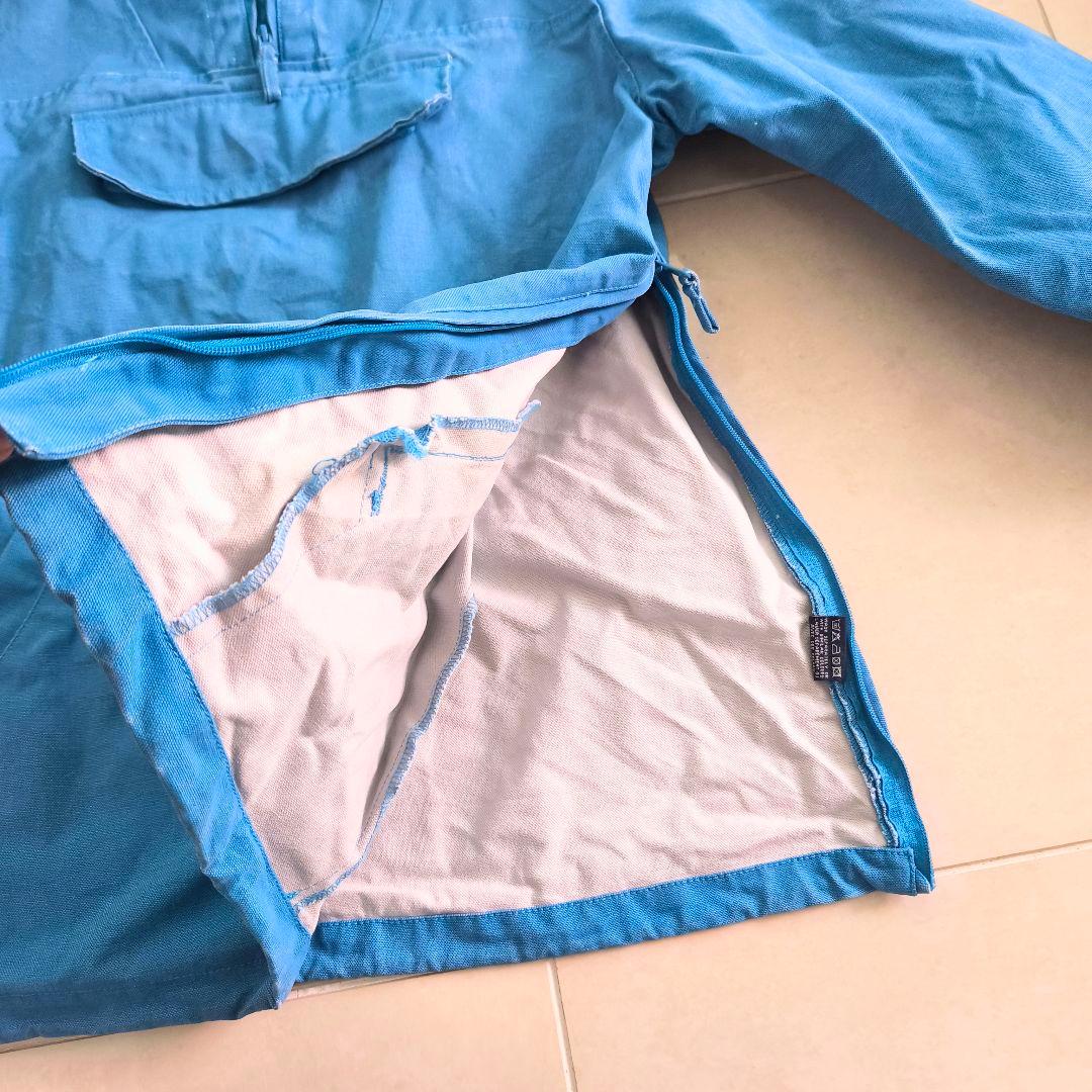 フランス　Mousqueton ダック　アノラックパーカー　ブルー