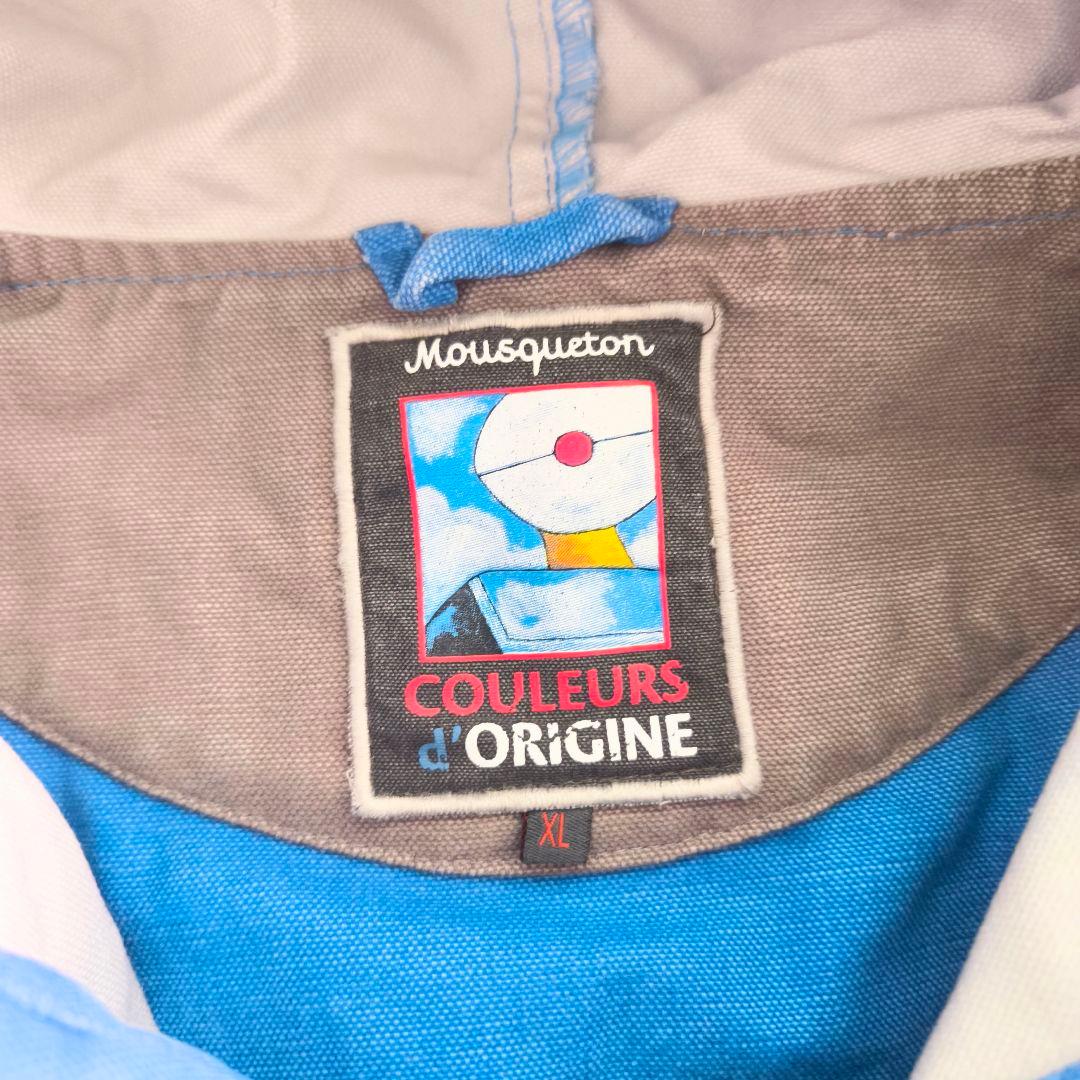 フランス　Mousqueton ダック　アノラックパーカー　ブルー