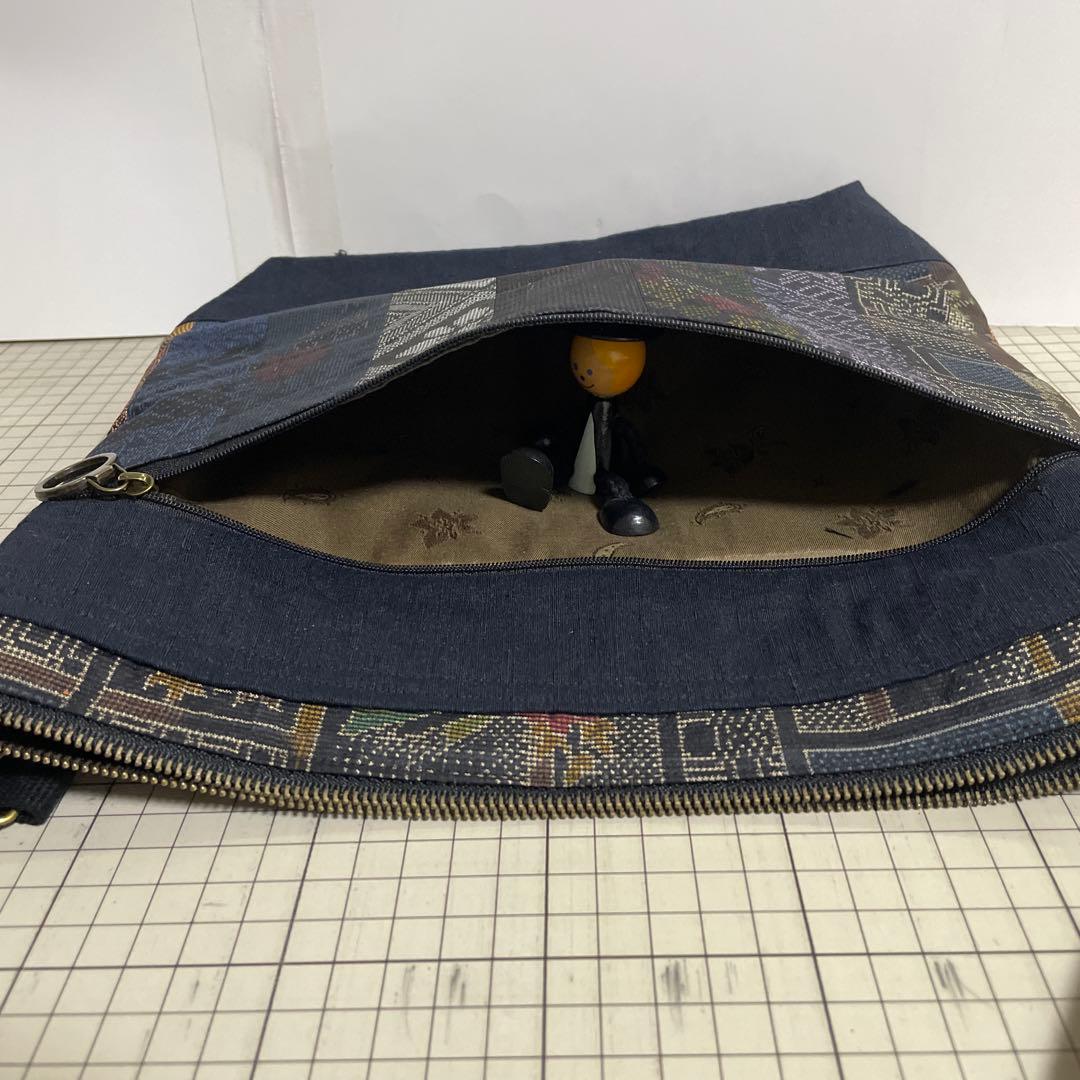 あき◇ショルダーバッグ◇ 正絹本場大島紬パッチワークｆ 4点